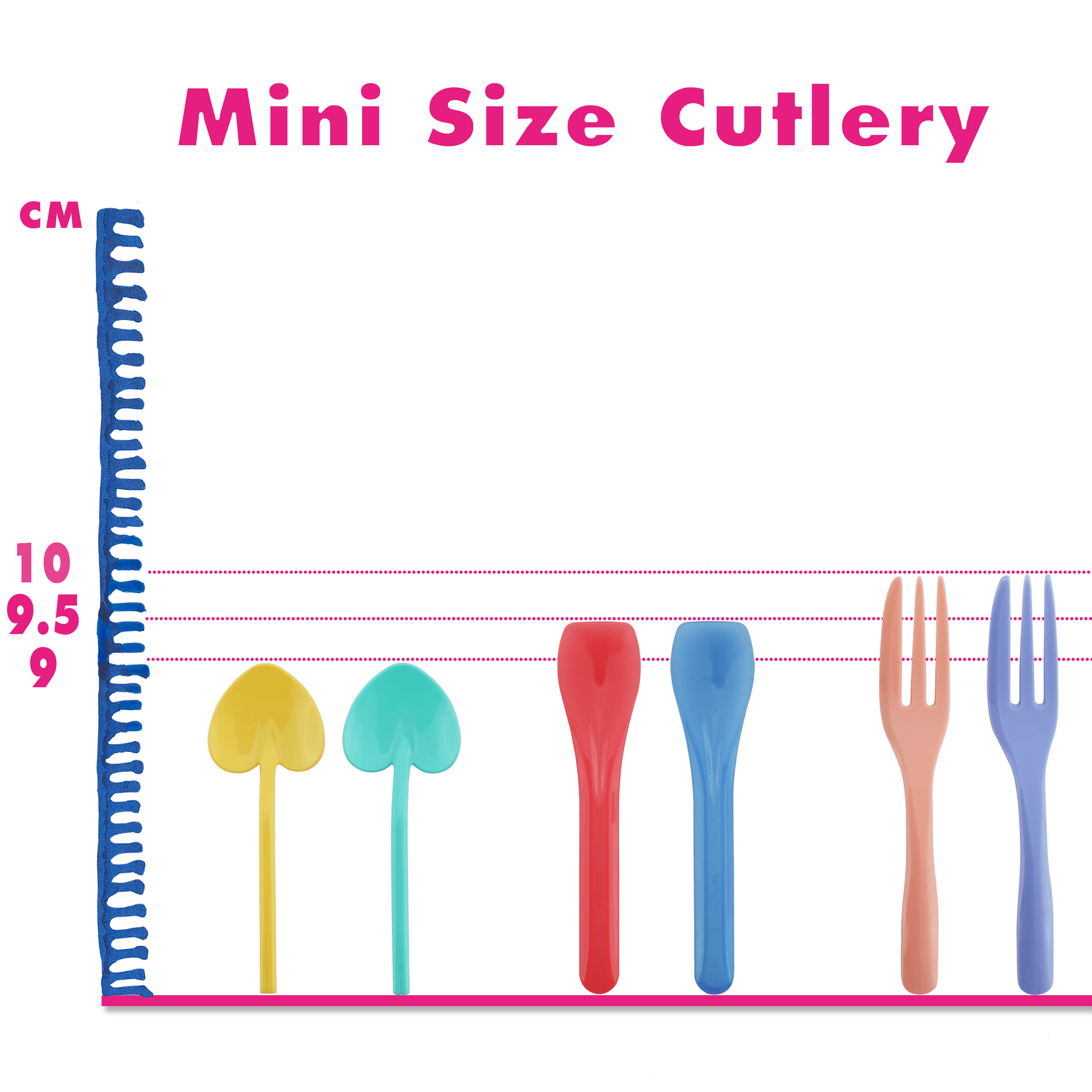 Mini talheres de plástico de 7-10 cm